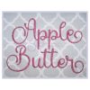 Apple Butter Embroidery Font #2 2.5" 3" 3.5" 4" 5"