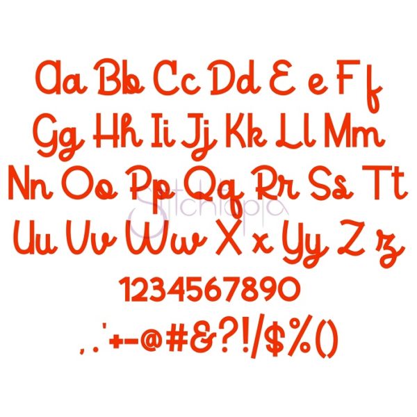 Carrot Cake Embroidery Font .75" 1" 1.25" 1.5" 2" - Image 2