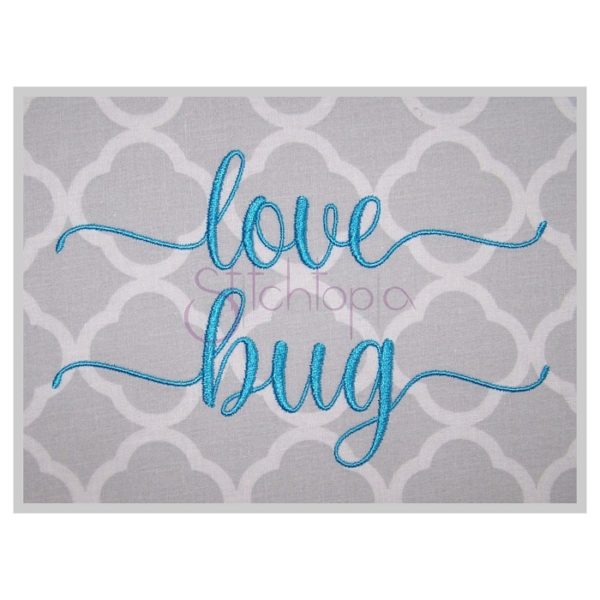 Love Bug Embroidery Font #2 - 2.5" 3" 3.5" 4" 5"