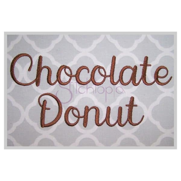 Chocolate Donut Embroidery Font .75" 1" 1.25" 1.5" 2"