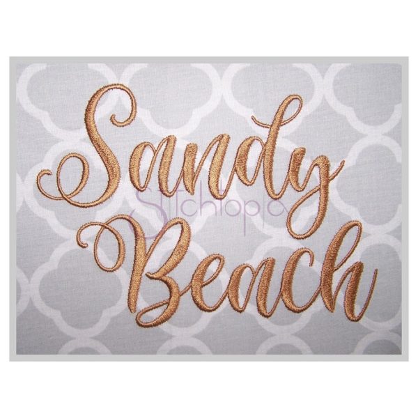 Sandy Beach Embroidery Font #1 - .75" 1" 1.25" 1.5" 2"