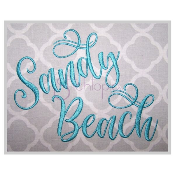 Sandy Beach Embroidery Font #2 - .75" 1" 1.25" 1.5" 2"