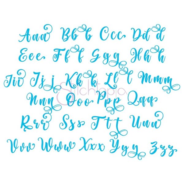 Sandy Beach Embroidery Font #2 - .75" 1" 1.25" 1.5" 2" - Image 2