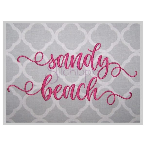 Sandy Beach Embroidery Font #3 - .75" 1" 1.25" 1.5" 2"