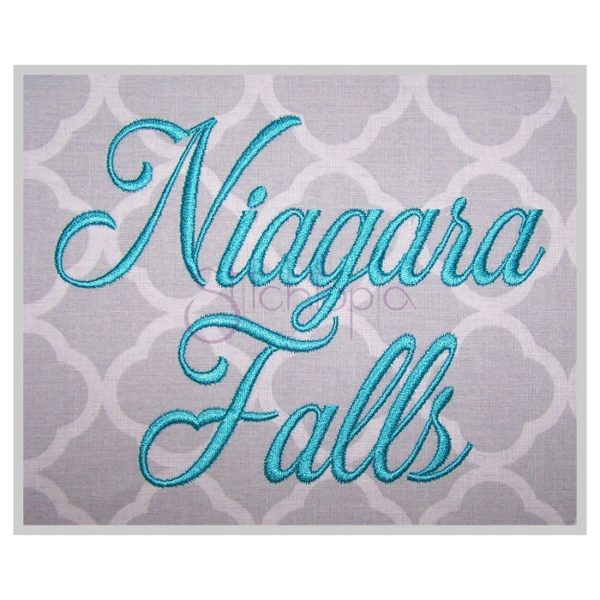 Niagara Falls Embroidery Font .75" 1" 1.25" 1.5" 2"