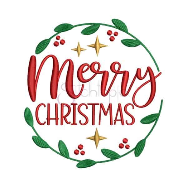 Merry Christmas #4 Embroidery Design