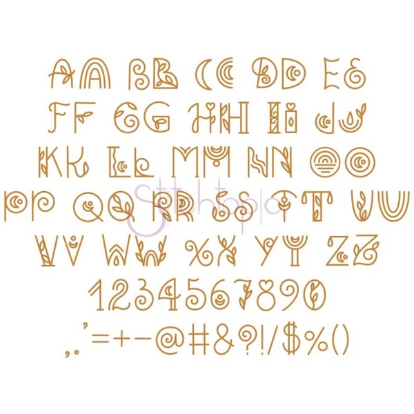 Boho Chic Embroidery Font 1" 1.25" 1.5" 2" 2.5" - Image 2