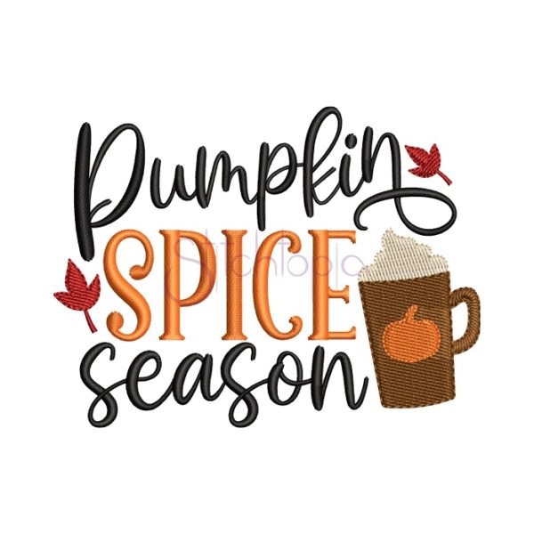 Pumpkin Spice Season Embroidery Design