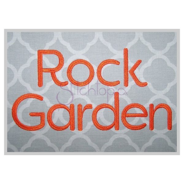 Rock Garden Embroidery Font .5" 1" 1.25" 1.5" 2"
