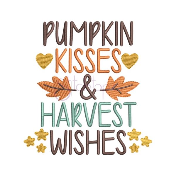 Pumpkin Kisses & Harvest Wishes Embroidery Design
