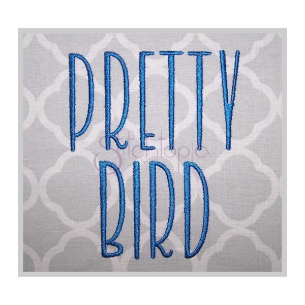 Pretty Bird Monogram Font 1" 1.25" 1.5" 2" 2.5" 3" 3.5"