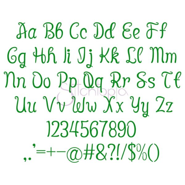 Lucky Charm Embroidery Font .75" 1" 1.25" 1.5" 2" - Image 2