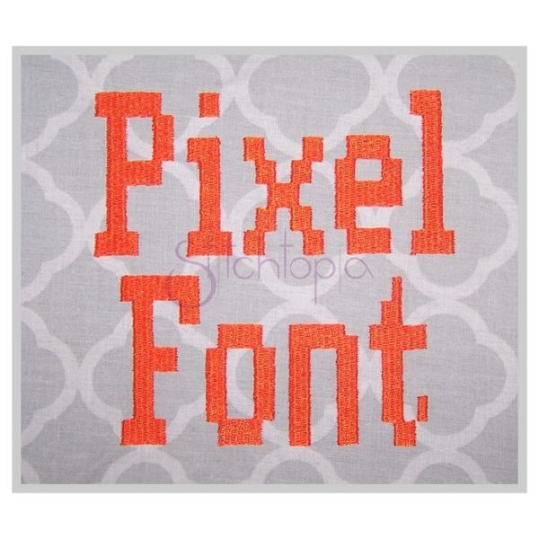 Pixel Embroidery Font 1" 1.25" 1.5" 2" 2.5"