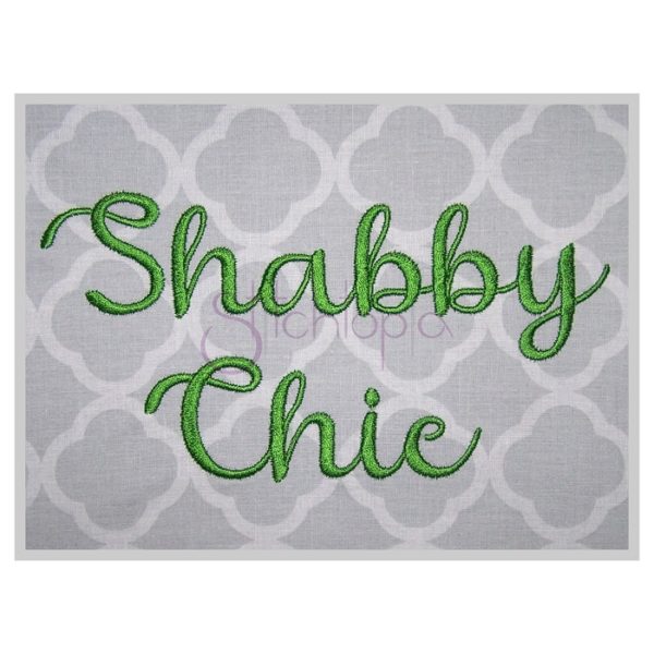 Shabby Chic Embroidery Font .75" 1" 1.25" 1.5" 2"
