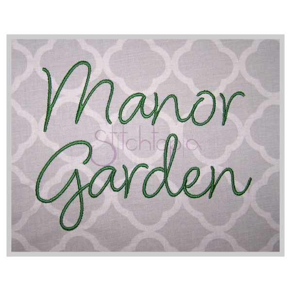 Manor Garden Embroidery Font 1" 1.25" 1.5" 2" 2.5"