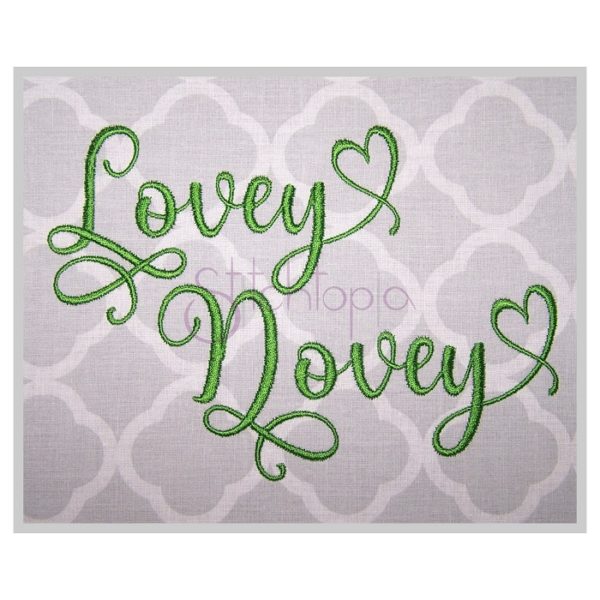 Lovey Dovey Embroidery Font #2 - 1" 1.25" 1.5" 2" 2.5"