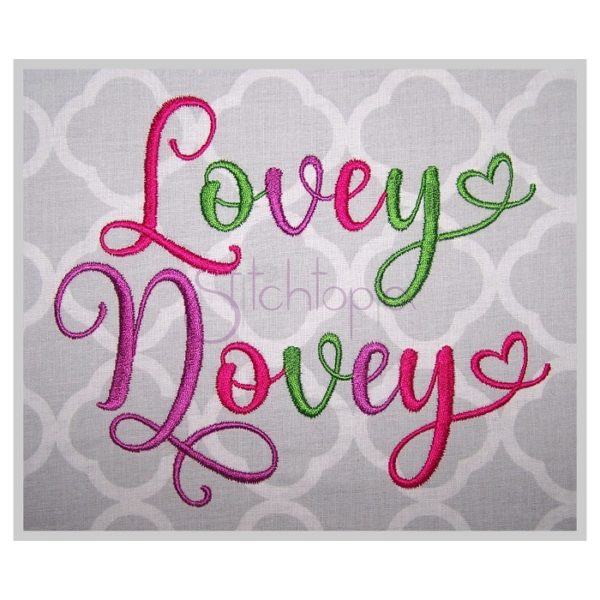 Lovey Dovey  Font Bundle #1-3 - 1" 1.25" 1.5" 2" 2.5"