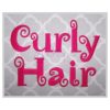 Curly Hair Embroidery Font .75" 1" 1.25" 1.5" 2"