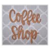 Coffee Shop Embroidery Font 2.5" 3" 3.5" 4" 5"