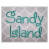Sandy Island Embroidery Font 1" 1.25" 1.5" 2" 2.5"