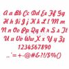 Maine Lobster Embroidery Font .75" 1" 1.25" 1.5" 2" - Image 2