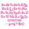 Barbey Doll Embroidery Font 2.5" 3" 3.5" 4" 5" - Image 2