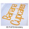 Banana Cupcakes 3D PUFF Embroidery Font 1.5" 2" 2.5"