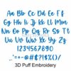 * Sparkly Shoes 3D PUFF Embroidery Font 1.5" 2" 2.5" - Image 2